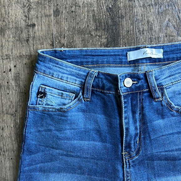 KanCan Medium Wash Distressed Skinny Denim Jeans - 7/27 - Picture 6 of 7